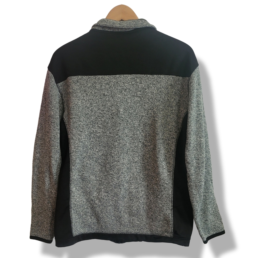 🌿Beverly Hills Polo Club Mens Large Gray Black Full Zip Jacket - Picture 7 of 11